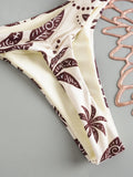 2026 Printed Thong Bikinis Padded Trikini Swimsuit Women Sexy Brazilian Swimwear Female Bathers Bathing Swimming Swim Suit