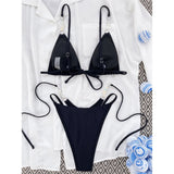 Sexy Halter Pearls Strappy Bikini Female Swimsuit Women Swimwear Two-Pieces Bikini Set High Cut Bather Bathing Suit Swim V5473