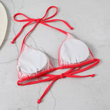3 Pieces Bikini Set With Skirt  Tie Dye String Thong Bathing Suit Women Swimsuit Female  Swimwear Beach Wear Swim Lady Summer