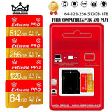 Original For PC Phone Camera Micro TF SD Memory Card Class 10 64GB 512GB 256GB 64GB 128GB Micro TF SD TF Flash Card 64 128 GB Mi