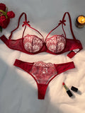 2-Piece WineRed Sexy Lingerie Set, An Experience of Daily Intimate Life That Is Both Pure and Exudes Allure ZA824057