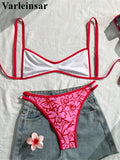 S - XL 2026 Sexy Printed High Leg Cut Bikini Female Swimsuit Women Swimwear Two-Pieces Bikini Set Bather Bathing Suit Swim V8037