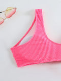 High Waist Bikini 2026 Women Sporty Swimsuit Solid Sexy Striped Swimwear Female Bathers Bathing Swimming Swim Suit Beachwear