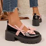 Women's Lolita Style Platform Mary Janes, Winter Autumn Comfortable Versatile Shoes for Tea Party
