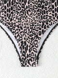 2026 Leopard Swimsuit One Piece String Backless Monokini Swimwear Women Sexy Bathers Bathing Swimming Swim Suit Female Beachwear
