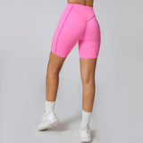 Yoga Shorts Women Fitness Shorts V-shaped Waist Running Cycling Shorts Breathable Sports Leggings Workout Gym Shorts