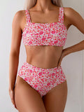 2026 Strapppy Bikinis Women Sexy Swimwear Female High Waist Swimsuit Floral Bathers Bathing Swimming Swim Suit Beachwear Summer