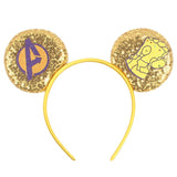 Disney Festival Party Cosplay Mouse Ears Headband 3.3" Ears Glitter Hairband Without Bow For Boys DIY Cartoon Hair Accessories