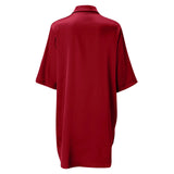 New Women's Solid Color Silky Comfortable Soft Pajamas Sexy Short Sleeve Nightshirt Smooth & Skin-Friendly Home Sleepwear Lounge