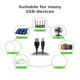 Elough WiFi to Power bank Cable Connector USB DC 5V to 12V Cable Boost Converter Step-up Cord For Wifi Router Modem Fan Speaker