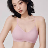 Japanese Style Strapless Bra Halter Top for Women with Push Up Pads Backless Cross Back One Piece Bandeau Comfortable Seamless