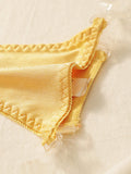 Women's Sexy Low Waisted Thong Hollow Out No Trace Antibacterial Underwear Daily Breathable Close Fitting Underwear J0129