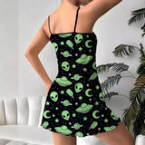 Sexy Leopard Print Nightgown With Spaghetti Strap Slip And Satin Fabric Breathable Comfy For Summer Sleepwear Dress Loungewear