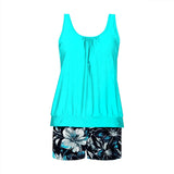2026 Pinted Floral Tankini Two Pieces Swimsuit Women Vintage Swimwear Female Bathers Bathing Swimming Swim Suit Beachwear