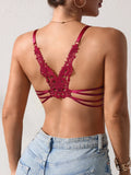 Butterfly lace Backless Style sexy bras Fashion Comfortable women's bra Front closure push-up bra