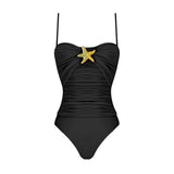 Women One Piece Swimsuit Holiday Female Retro Swimwear Beach Dress Luxury Bikini Designer Bathing Suit Backless Black Surf Wear