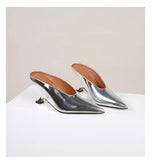 Design Fashion Platform Wedges High Heels Mule Women Slippers Concise Shallow Pointed Toe Party Dress Ladies Shoes 2026