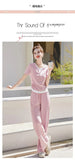 Knitted two-piece casual suit is loose and comfortable