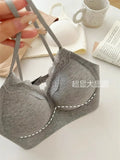 Comic Chest Bra No Underwire European Thin Straps Summer Women Lace Gathering Push Up Seamless Bras Japanese Style Natural Look