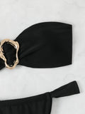 Bandeau Thong Bikinis 2026 Women Sexy Swimsuit Solid Padded Swimwear Female Bathers Bathing Swimming Swim Suit Beachwear