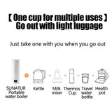 SUNATUR 400ml Electric self heating Cup Portable Thermos Smart Temperature Travel heater tumbler 316L kettle coffee wireless mug