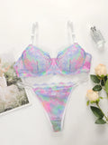High Quality New Women's Underwear Beautiful Colored Bra Super Thin Lace Ladies underwear set Sexy Lingerie YS024