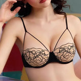 MOYISU French Lace Bra Panty Set Push-Up Anti-Sag Sexy Lingerie Pure Allure Adjustable Support Small Chest Comfort Summer Trendy