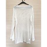 Sexy Long Sleeve See Through Top  Mesh Sheer Tunic Beach Cover Up Cover-ups Beach Dress Beach Wear Beachwear Female Women V3557