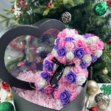 Rose Bear Gift 25cm Artificial Teddy Rose Bear with Box