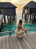 Sexy Glitter Backless Knitwear Tank Dress Sleeveless Slim Fishtail Dresses 2025 Women's Party Evening Vestidos Maxi Dress