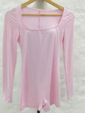 Phantasy Pink Overalls for women Sexy Long-Sleeved Jumpsuit Yoga Pant Sport Yoga Style Slim Short Jumpsuit Lady Women's Clothing