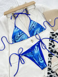 Zebra Print Halter micro Bikini 2025 women Bandeau String Swimsuit Female swimwear Neon Shiny bikini set Leopard Bathing Suit