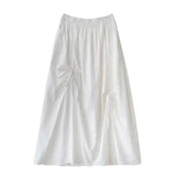 Versatile Knot Spring Summer F Skirt Ele Design Elastic Waist Skirt Sweet Aosphere Skirts For Ladies Fashion Women Skirts HSSZ