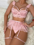 Women Sexy Mesh Transparent Bra Brief Suits Fashion Erotic Intimate Lingerie Bodycon Push Up Underwire Underwear Sets