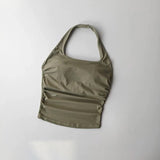 Women's small camisole hanging neck vest, gathering beautiful back yoga sports bra