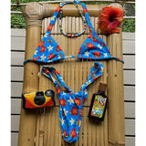 Sexy Micro Bikini 2025 Women Swimsuit Female Swimwear Thong Bikinis Set Brazilian Halter Beach Wear Print Bathing Suit