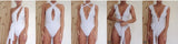 4 Colors One-Piece Swimsuit Swimwear Women Solid Sexy Deep V-neck Bathing Suit Beachwear High Elastic Straps Maio Feminino Praia
