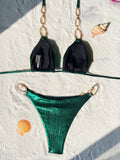 DEKA Diamond chain Bikini Set High Waist Golden Printed Women Swimwear Push Up Bikinis Swimsuit Female Biquini Bathing Suit