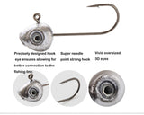 Grouper Crank Jig Head Hook Leaded 0.5g 1g 2g 3g 4g 5g Fly Fishing Hook Rockfish Game Jigs Hook Lure Soft Worm Bait Hook Tool