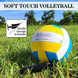 Adjustable Height Portable Volleyball Net System with Ball, Pump & Carry Bag for Outdoor Beach Backyard Games