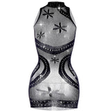 1PC Women Sexy Fishnet Beach Cover Up Hollow Out Bodycon Dress See Through Summer Swimwear