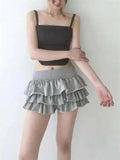 Sweet And Spicy Ballet F-length Skirt With Elastic Waist And Lace Hem Flared Cake-aped Ort Skirt For Young Women 8PO5