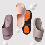 Non-Slip Shower Slippers Women Men Comfortable Soft Sole Couple Slippers Summer 2025 Lightweight Flat Heel Bathroom Slides