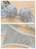 2-piece pull up bra rural style floral retro lace lingerie set braissere women underwear spring and summer new products A3155
