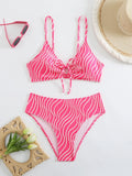 High Waist Bikini 2026 Women Strappy Swimsuit Sexy Striped Swimwear Female Bathers Bathing Swimming Swim Suit Beachwear