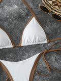 Halter Triangle String Thong Bikinis 2026 Women Sexy Swimsuit Solid Brazilian Swimwear Female Bathers Bathing Swimming Swim Suit
