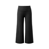 Women Solid Color Capri Pants High Waist Skinny 3/4 Length Flared Pants Casual Loose Fit Cropped Jogging Trousers Daily Summer
