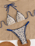 XS - L Halter Crochet Bikini Women Swimwear Female Swimsuit Two-pieces Bikini Set High Cut Bather Bathing Suit Swim Beachwear
