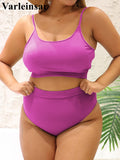 0XL - 4XL 7 Colors Bikini Plus Size Large Size Swimwear Women Swimsuit Female Two-Pieces Bikini Set Bather Bathing Suit V3774B