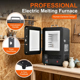 Electric Melting Furnace 1500W With PID Digital Control